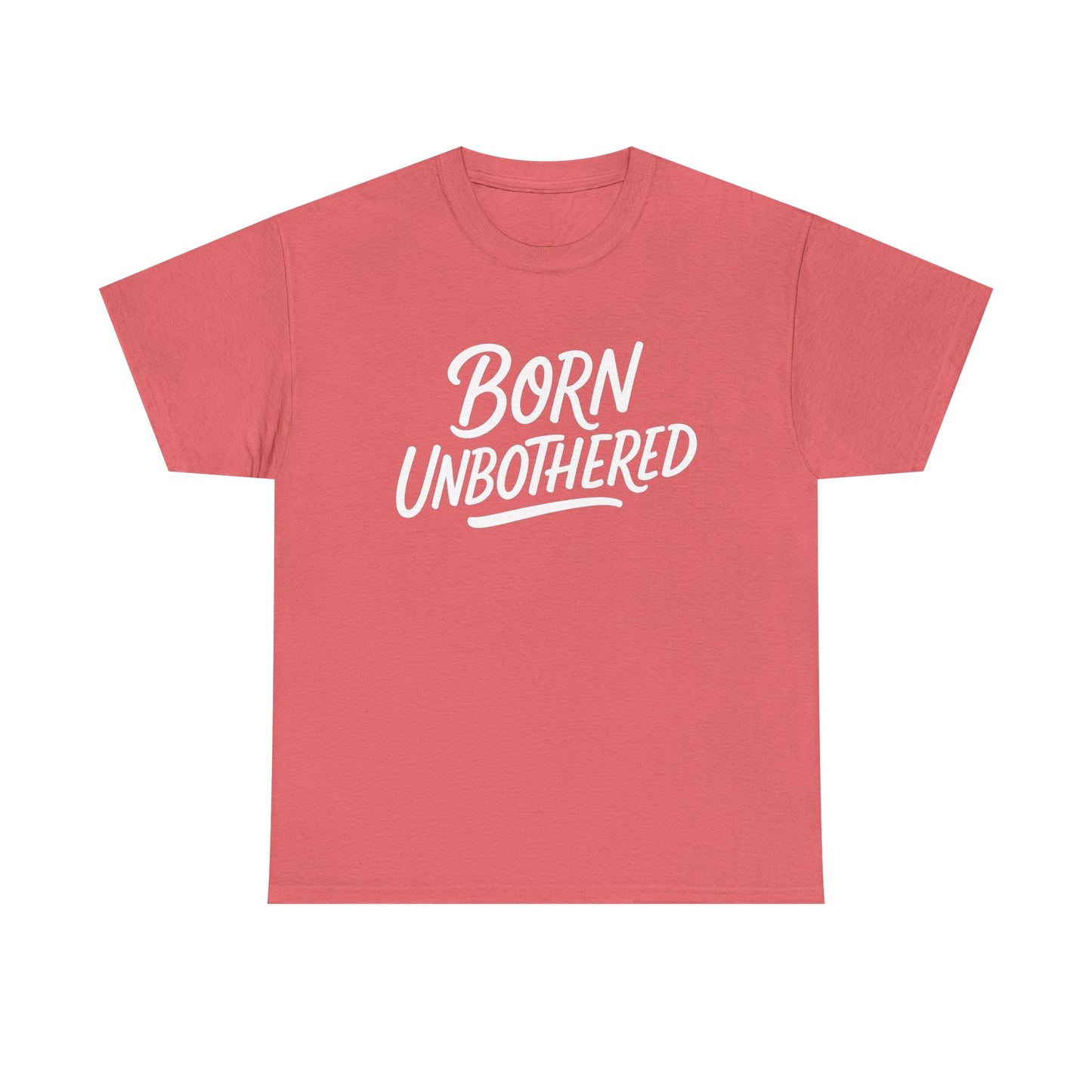 Born Unbothered Unisex Heavy Cotton Tee, Casual Graphic Shirt, Comfortable Everyday Wear, Unique Gift Idea, Fashion Statement Tee