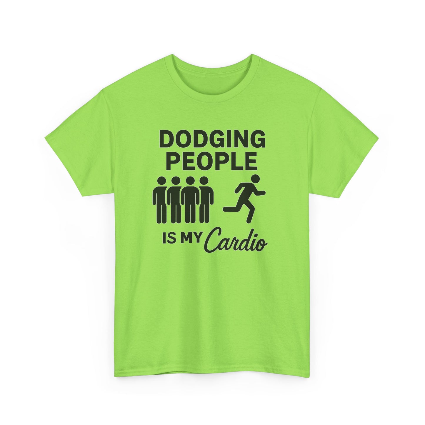 Dodging People Humor Tee, Funny Exercise Shirt, Gift for Fitness Lovers, Gym T-Shirt, Unisex Cotton Top, Casual Wear