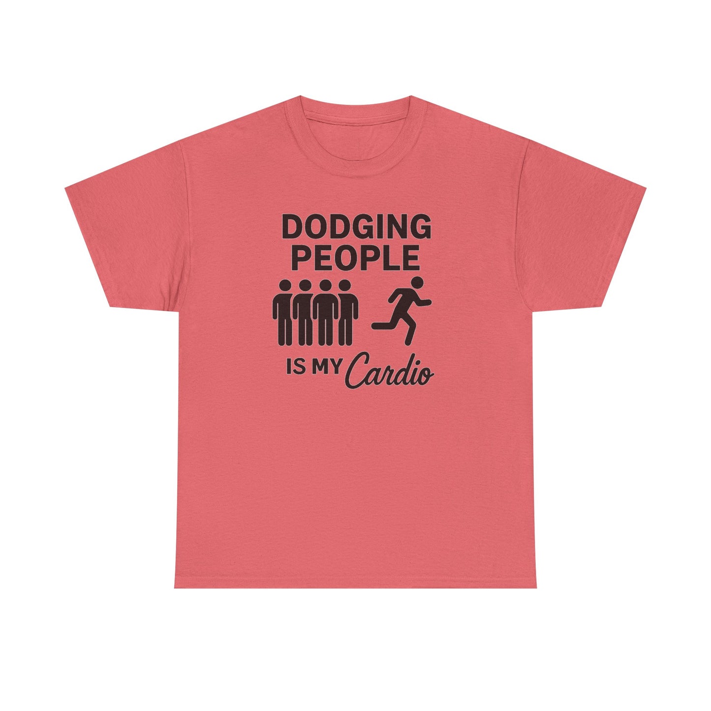 Dodging People Humor Tee, Funny Exercise Shirt, Gift for Fitness Lovers, Gym T-Shirt, Unisex Cotton Top, Casual Wear