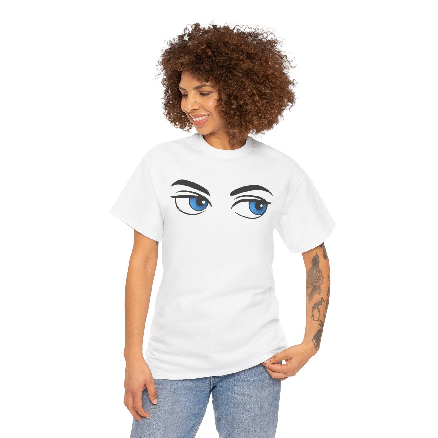 Funny Side Eye T-Shirt – Unisex Cotton Tee, Retro Graphic Shirt, Unique Gift for Friends, Casual Summer Outfit, Trendy Streetwear Top, Statement Shirt, Everyday Wear