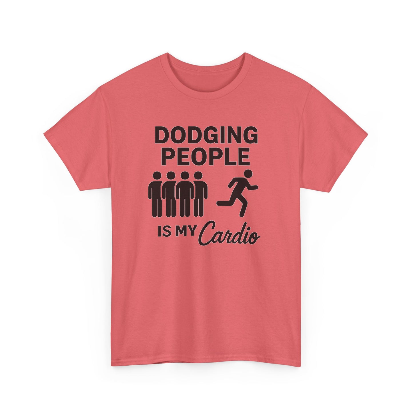 Dodging People Humor Tee, Funny Exercise Shirt, Gift for Fitness Lovers, Gym T-Shirt, Unisex Cotton Top, Casual Wear
