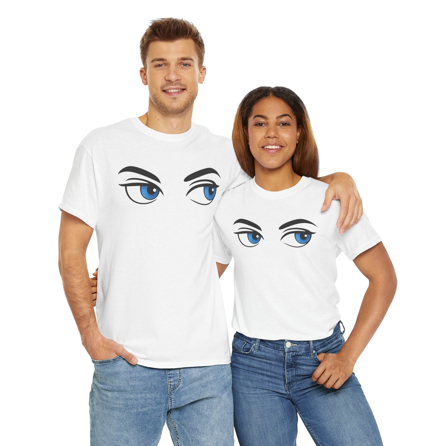 Funny Side Eye T-Shirt – Unisex Cotton Tee, Retro Graphic Shirt, Unique Gift for Friends, Casual Summer Outfit, Trendy Streetwear Top, Statement Shirt, Everyday Wear